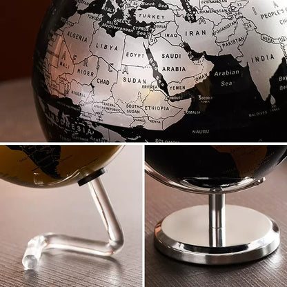 Metal Base World Globe, Rotating World Globe with Stand, for Children To Learn, for Classroom Geography Education