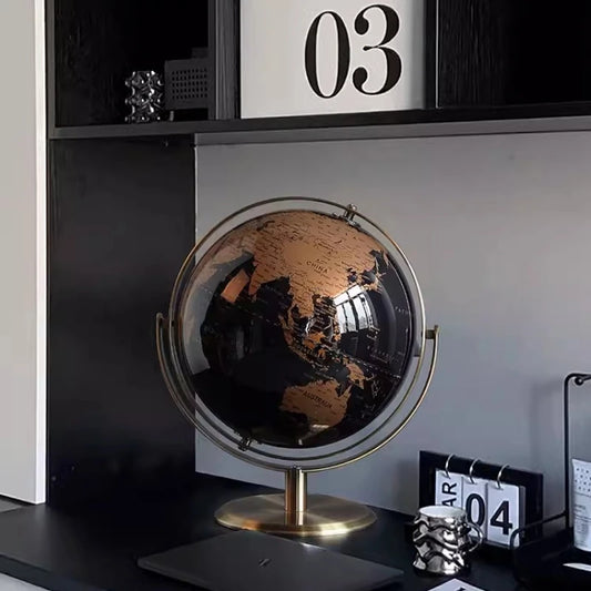 Metal Base World Globe, Rotating World Globe with Stand, for Children To Learn, for Classroom Geography Education