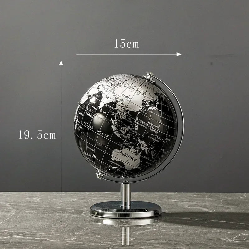 Metal Base World Globe, Rotating World Globe with Stand, for Children To Learn, for Classroom Geography Education