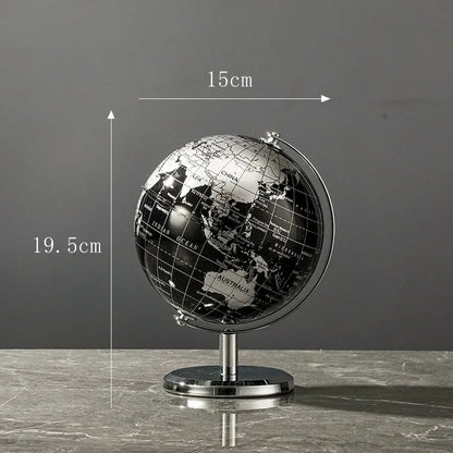 Metal Base World Globe, Rotating World Globe with Stand, for Children To Learn, for Classroom Geography Education