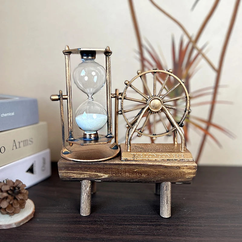 Creative Student Gift Retro Ferris Wheel Quicksand Hourglass Ornaments Domestic Desktop Decoration Crafts