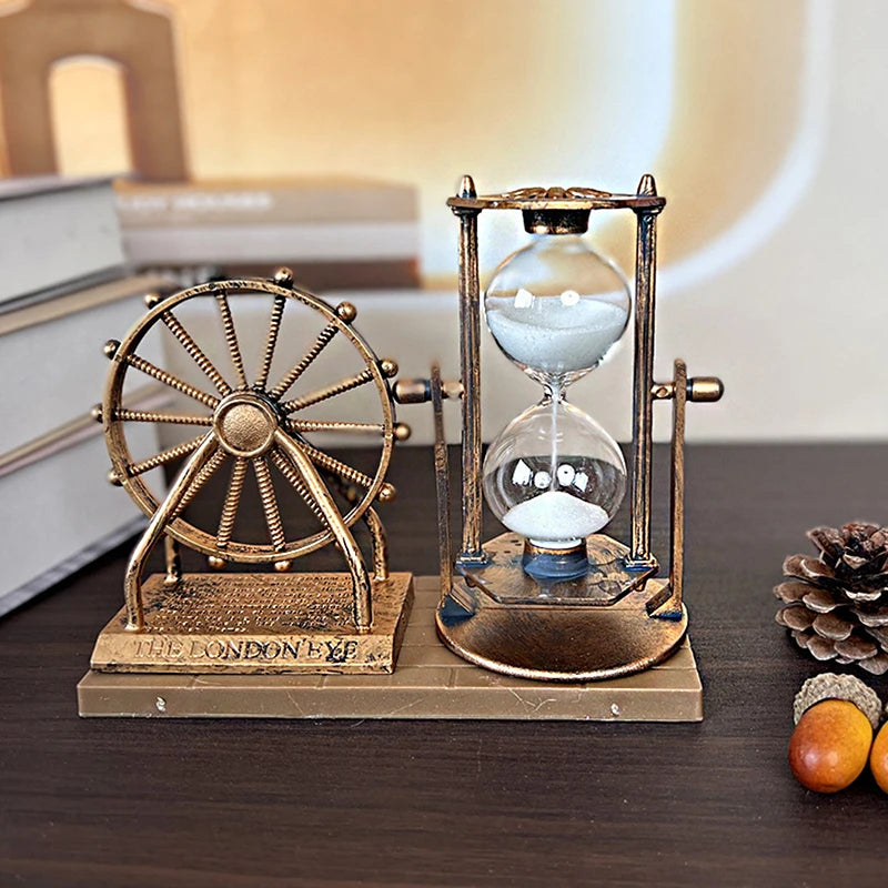 Creative Student Gift Retro Ferris Wheel Quicksand Hourglass Ornaments Domestic Desktop Decoration Crafts